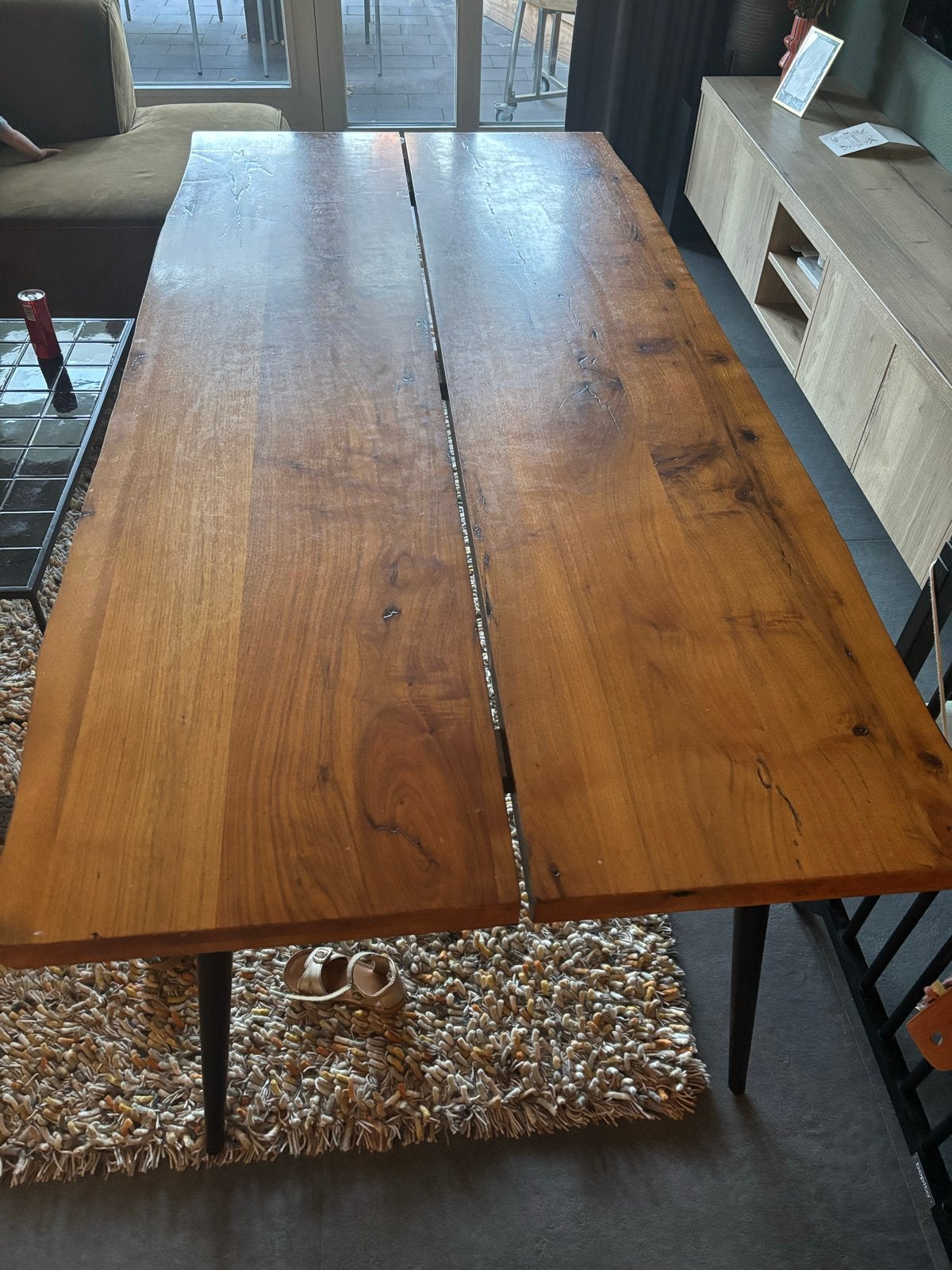 Eettafel Dutch Bone, Huis en Inrichting, Gebruikt, 150 tot 200 cm, Vier personen, Rechthoekig