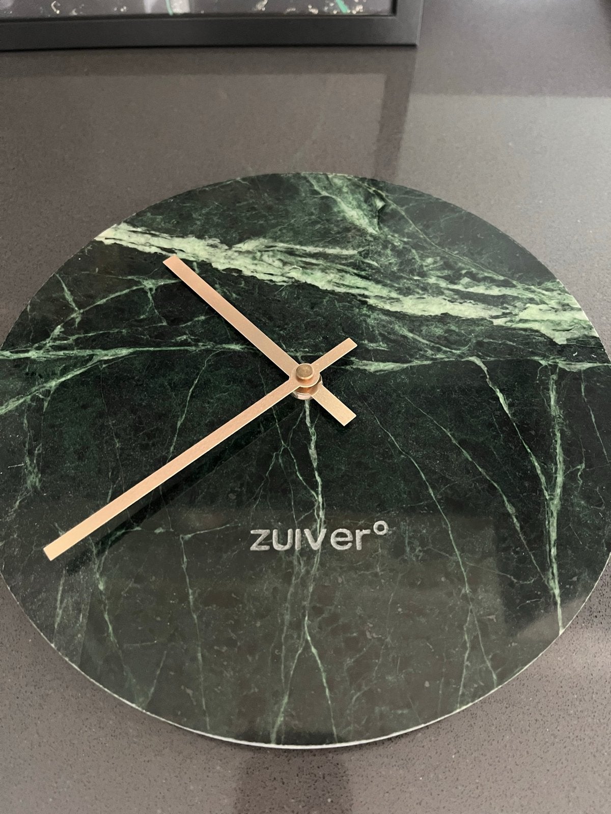 Zuiver Marble Klok Groen, Wandklok, Analoog, Werkt op batterijen, Ophalen of Verzenden