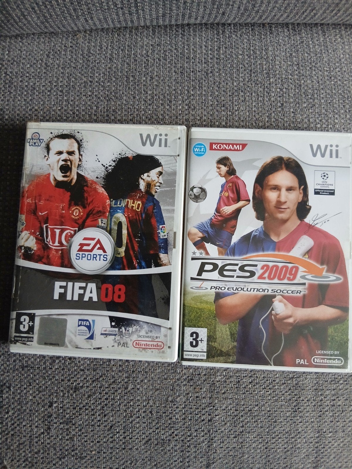 FIFA 08 & PES 2009 - Wii Games, Gebruikt, 2 spelers, Eén computer, Ophalen of Verzenden