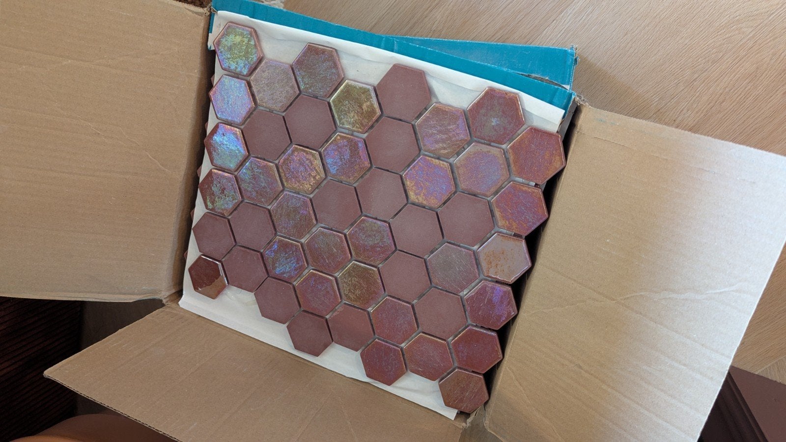 3m2 Togama "sixties burgundy" mozaiek tegelmatjes, Ophalen, Nieuw, 20 tot 40 cm, Minder dan 5 m²