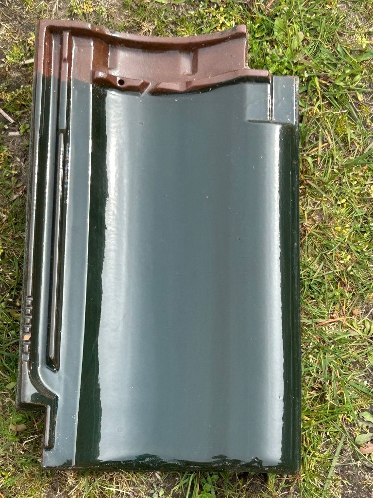 Geglazuurde dakpan, Laumans Ideal Variabel  - malachietgroen, Ophalen, 10 tot 15 m², Nieuw, Dakpannen