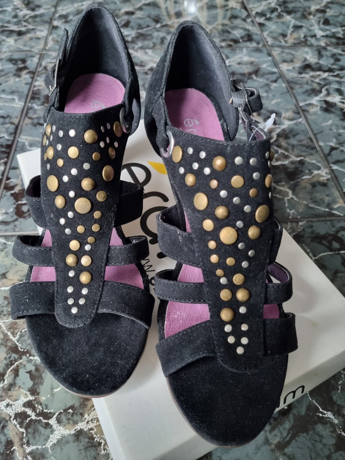 Eram Zwarte Sandalen met Studs - Maat 39, Zwart, Eram, Nieuw, Sandalen of Muiltjes