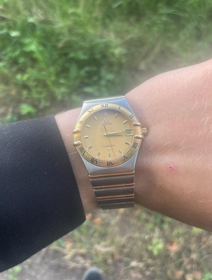 Omega Constellation 'Full-Bar' 1212.30.00, Staal, Ophalen of Verzenden, Zo goed als nieuw, Omega