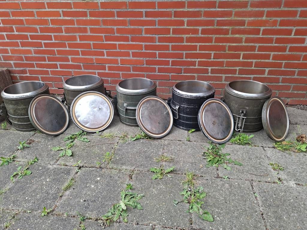 5x defensie Gamel 10L dubbelwandig, Verzamelen, Ophalen, Landmacht, Nederland, Overige typen