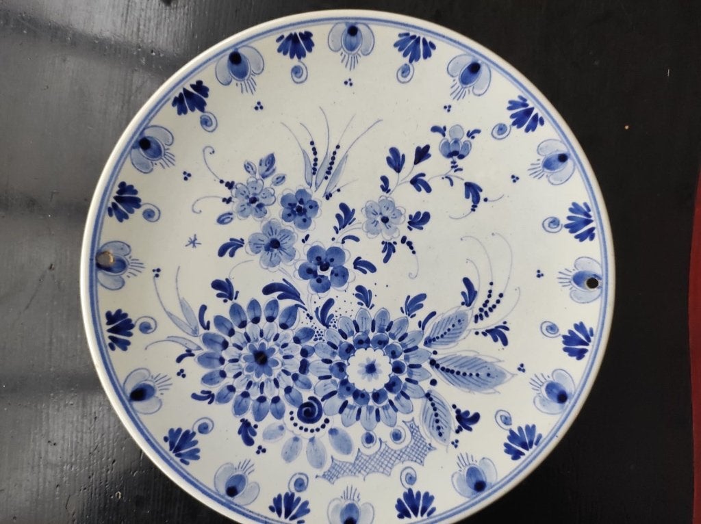 Delfts blauw wandbord Schoonhoven, Antiek en Kunst, Ophalen of Verzenden