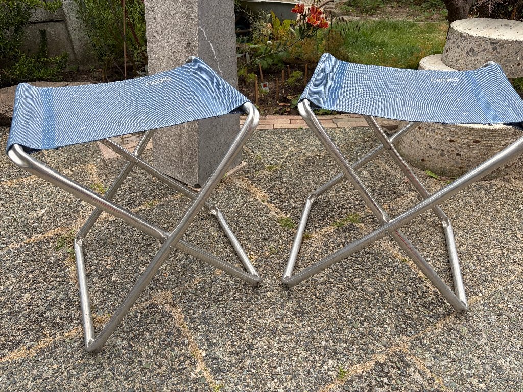 Crespo aluminium voetenbankje / krukje setje van twee, Ophalen, Zo goed als nieuw, Overige