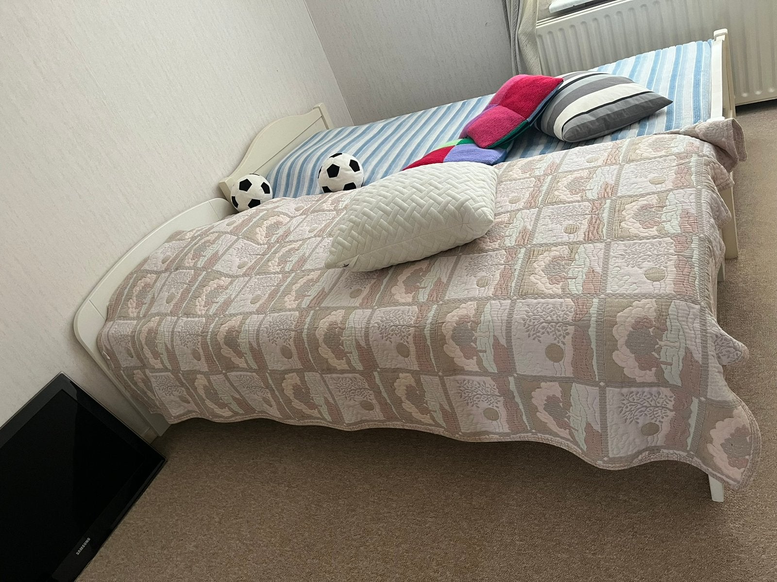 Eenpersoons bed, Ophalen, Gebruikt, Eenpersoons, Wit