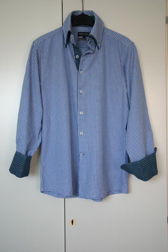 Nieuw Overhemd maat M merk Portonova, Blauw, Portonova, Nieuw, Halswijdte 39/40 (M)