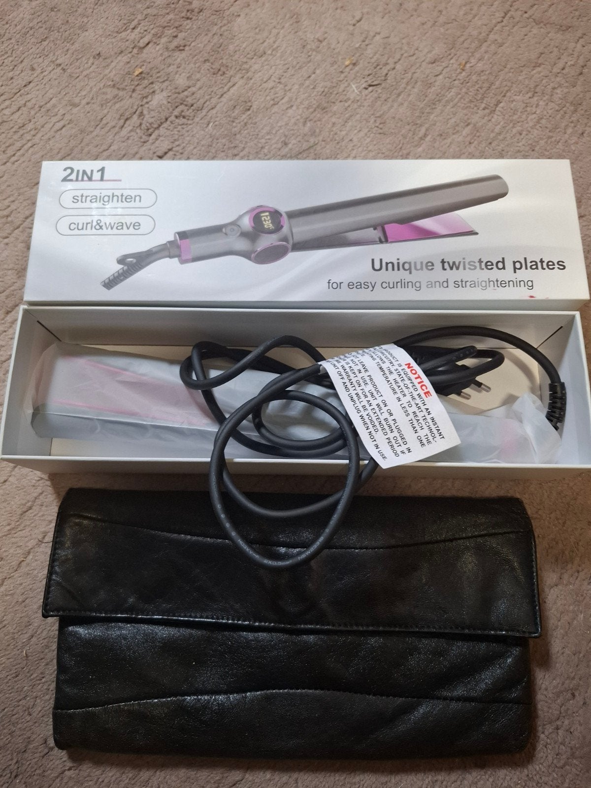 2-in-1 Stijltang en Krultang met Gedraaide Platen, Ophalen of Verzenden, Nieuw, Haarverzorging