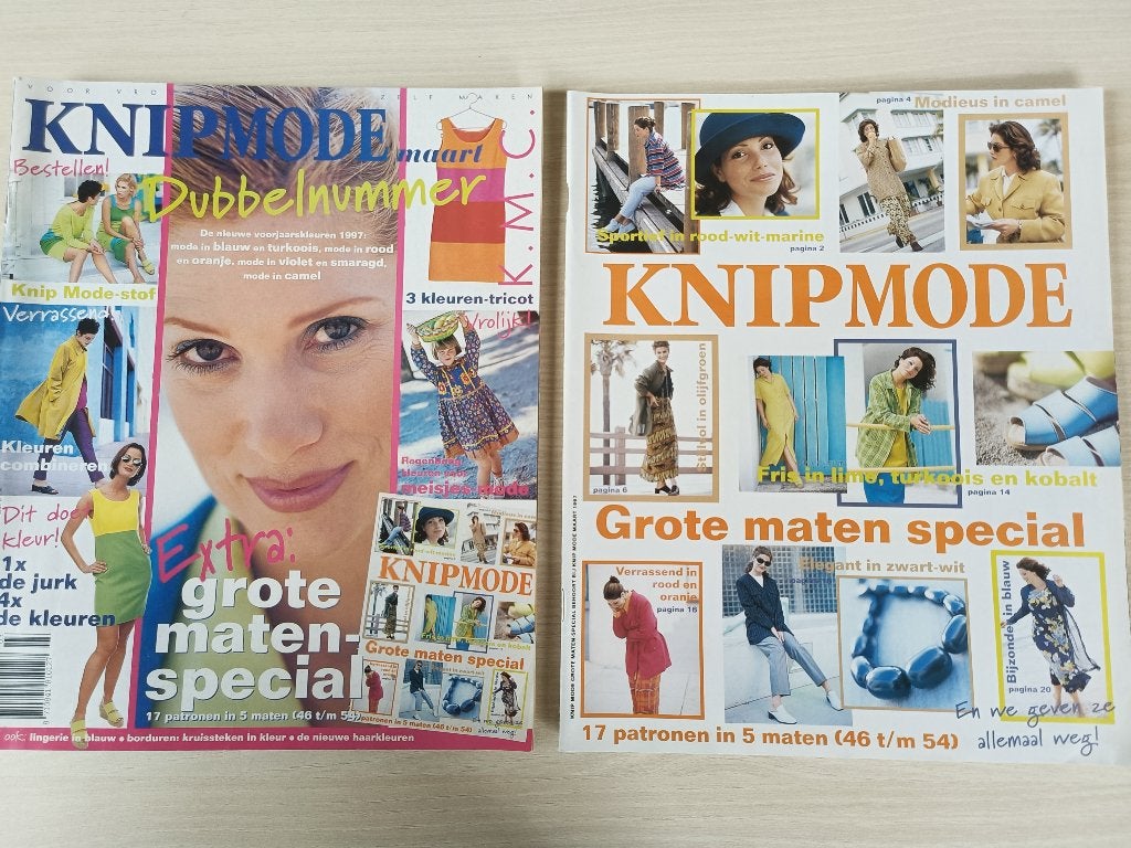 Knipmode maart 1997 met extra grote maten special, Ophalen of Verzenden, Gebruikt, Vrouw, Knipmode
