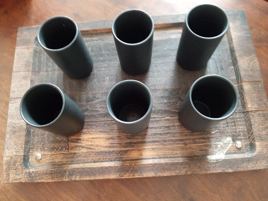 zwarte sake beker, Overige typen, Ophalen of Verzenden, Zo goed als nieuw, Overige stijlen