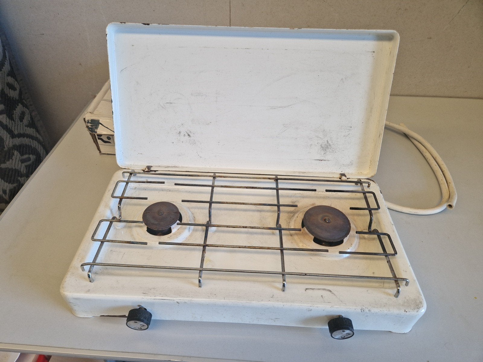Draagbaar 2-pits gasfornuisje - Ideaal voor camping, Ophalen, Gebruikt