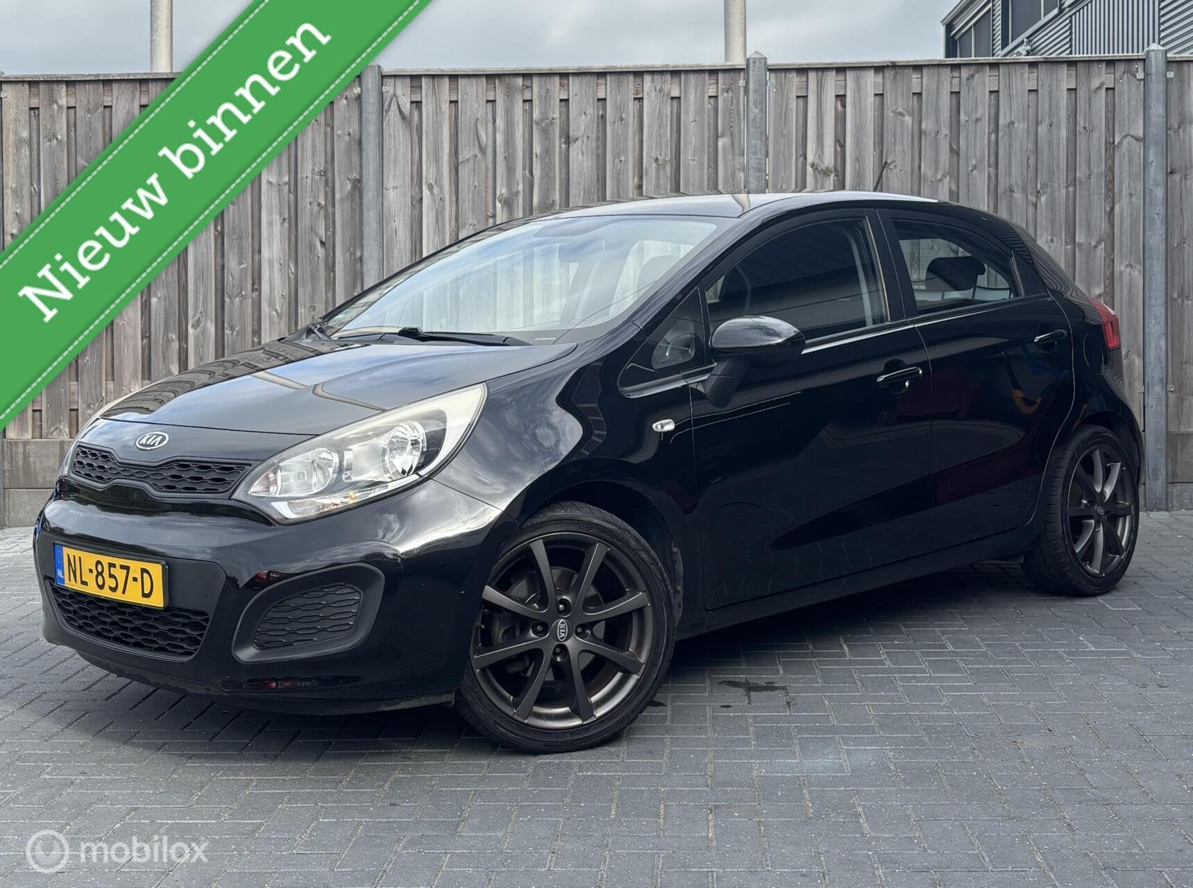Kia Rio 1.4 CVVT Plus Pack/AIRCO/LM VELGEN/RADIO/, Auto's, Voorwielaandrijving, Euro 5, Zwart, Bedrijf