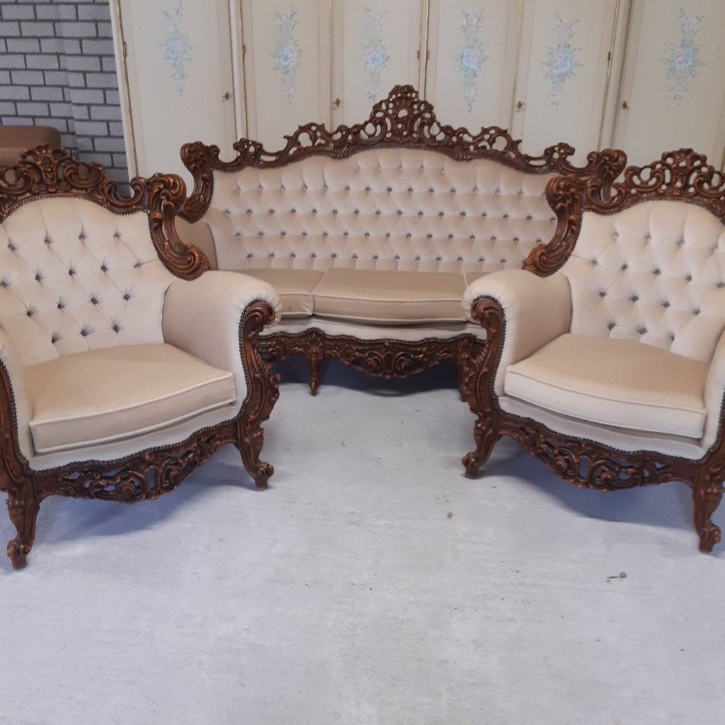BAROK  BANKSTEL 3-1-1 ZIT [ SHOWMODEL ], Huis en Inrichting, Ophalen, Nieuw, Vierpersoons of meer, Hout