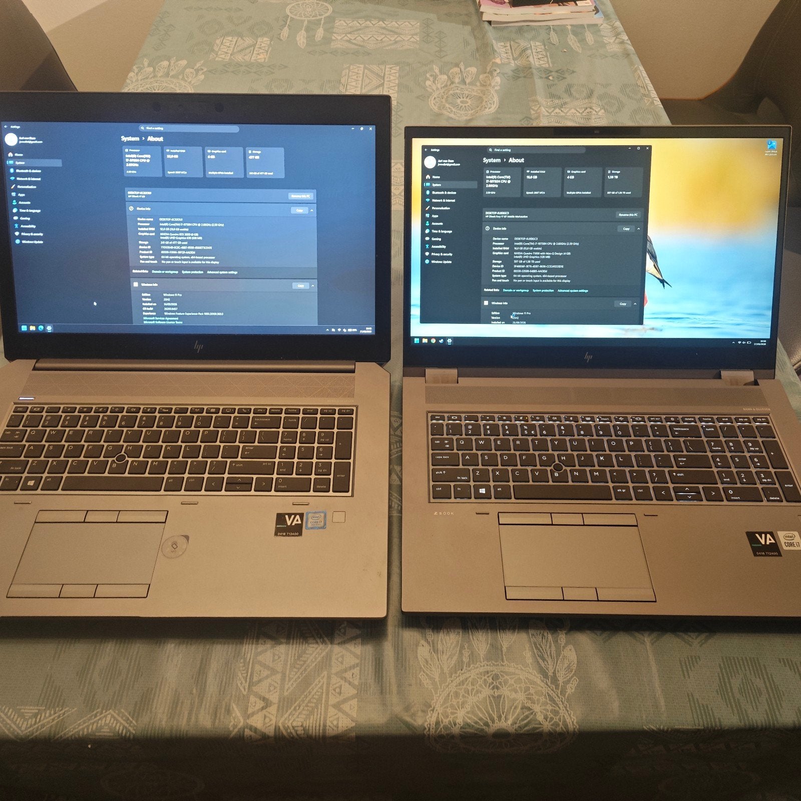 2x Krachtige HP ZBook 17 Workstations (G6 & G7), Ophalen, Met videokaart, HP Zbook, Zo goed als nieuw