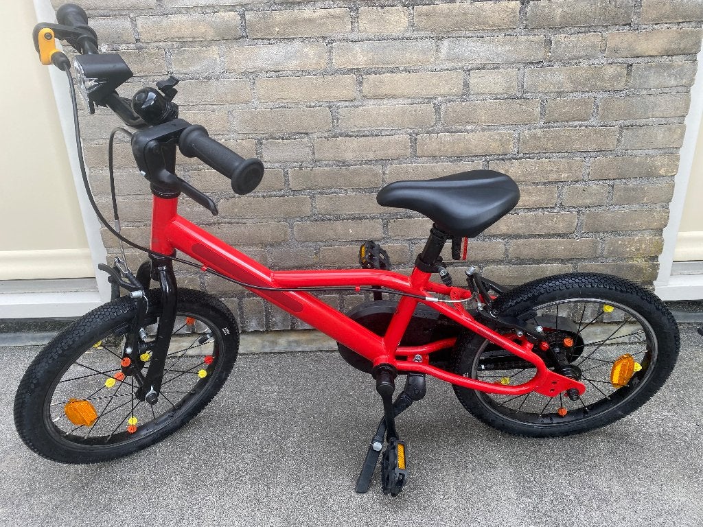 Kinderfiets BTWIN 4-6 jaar 16 inch, Fietsen en Brommers, Ophalen, Gebruikt, Velgrem, Handrem