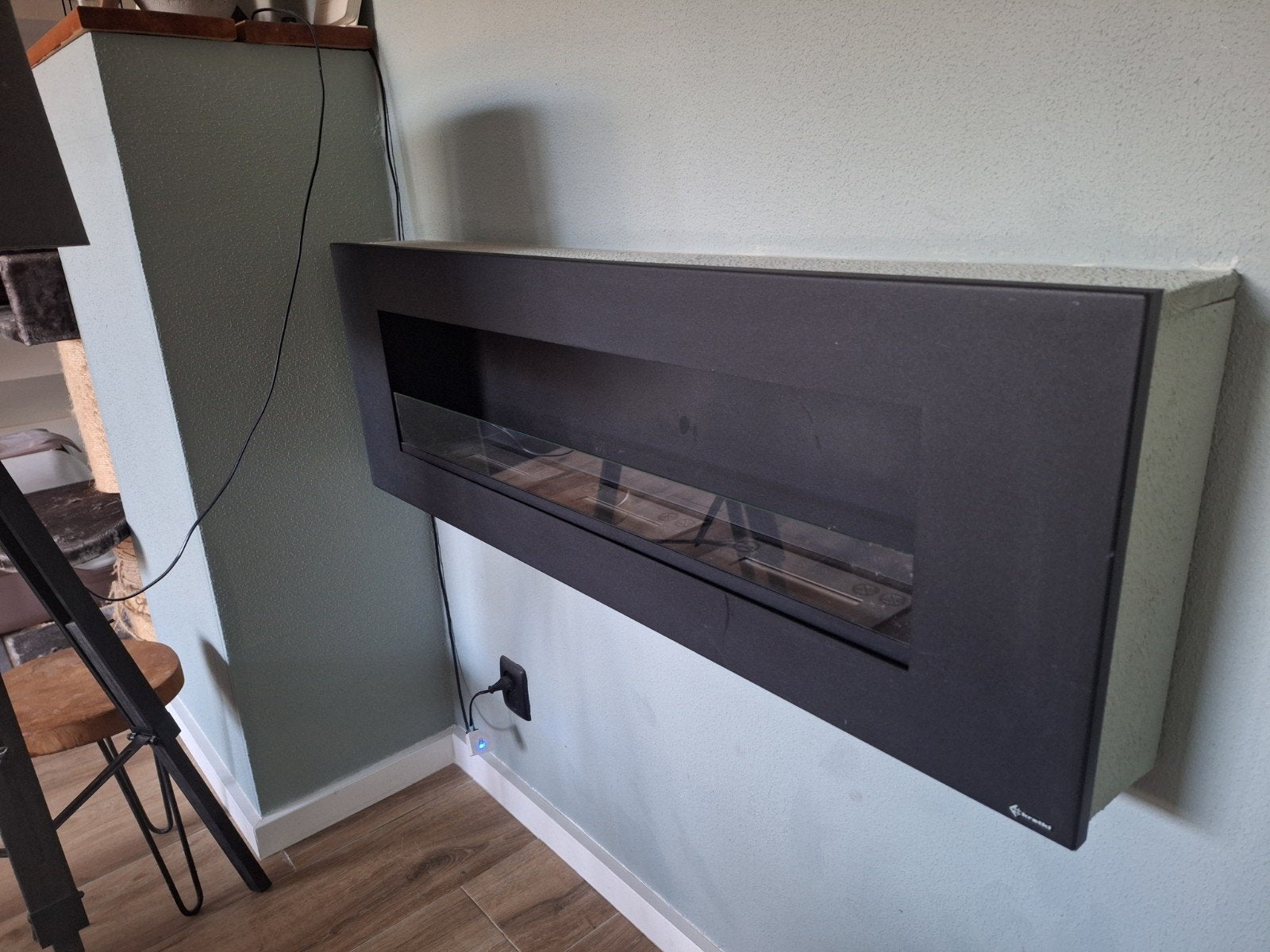 Bio-ethanol haard - 120x40 cm, Ophalen of Verzenden, Gebruikt, Hangende haard, Overige soorten