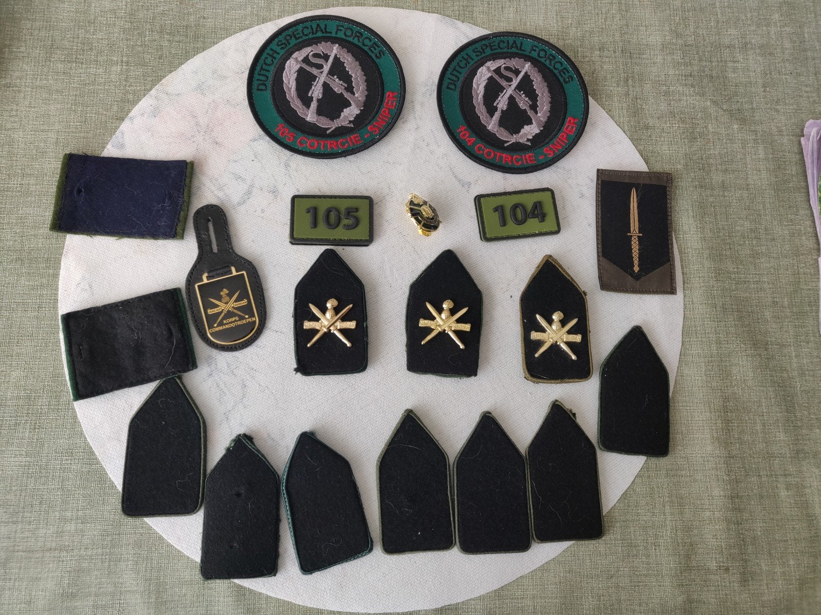 Setje commando (4), Verzamelen, Verzenden, Landmacht, Nederland, Embleem of Badge