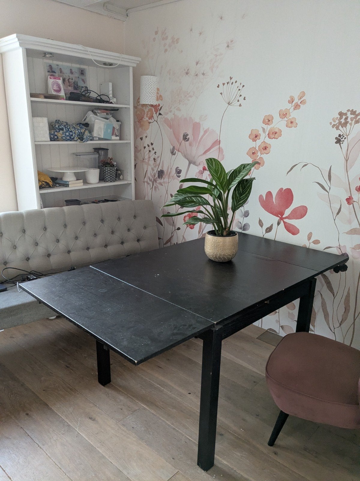 Uitschuifbare eettafel - Zwart