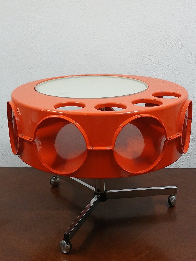 Vintage Space Age 'Rotobar' trolley – Curver (1971), Ophalen, Huis en Inrichting