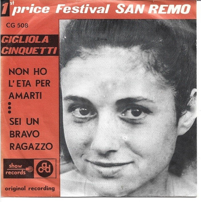 Gigliola Cinquetti - Non ho l'eta per amarti uit 1964, Verzenden, Gebruikt, Pop