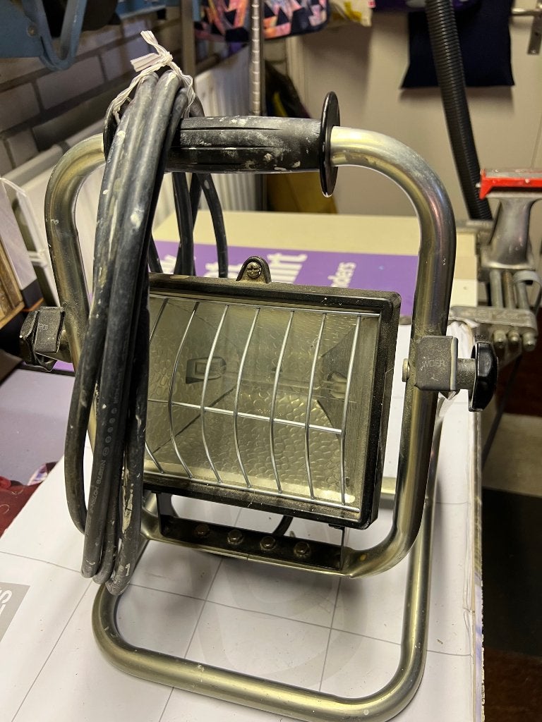 Bouwlamp 500W halogeen, Ophalen of Verzenden, Gebruikt, 500 watt of meer, Lamp