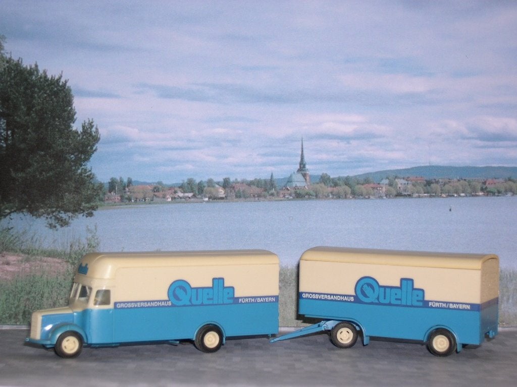 Quelle  Henschel  Wiking  HO, Ophalen of Verzenden, Zo goed als nieuw, Bus of Vrachtwagen, Wiking