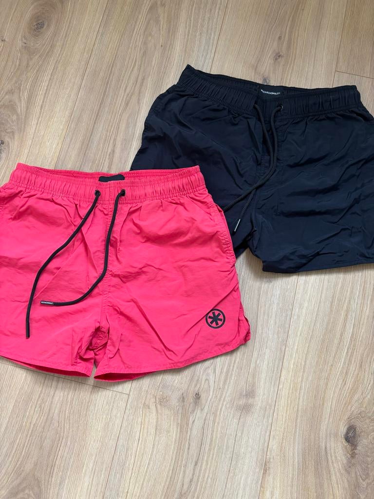 2 Muchachomalo Zwemshorts Heren - Zwart & Rood Maat S, Ophalen of Verzenden, Maat 46 (S) of kleiner, Zwart, Zwemshort