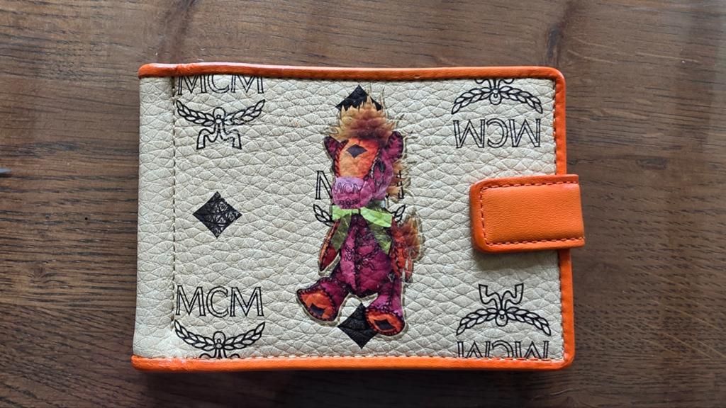 MCM Card Holder - Beige met Oranje accenten, Overige merken, Gebruikt, Beige, Ophalen of Verzenden