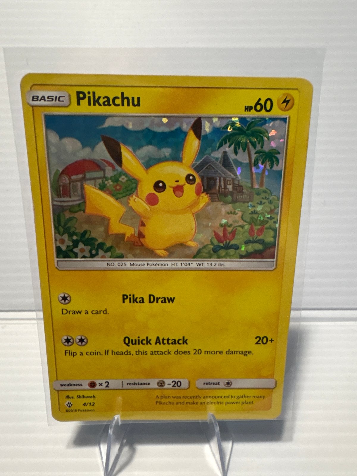 Pikachu 4/12 McDonald's Collectie 2018 - NM Conditie, Ophalen of Verzenden, Zo goed als nieuw, Losse kaart, Foil