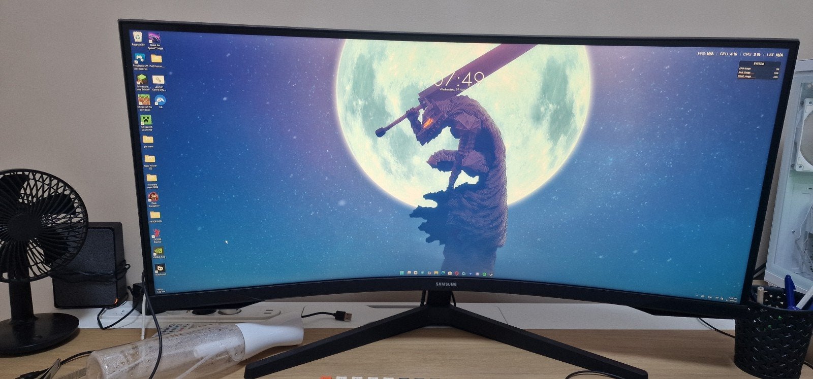 Samsung Odyssey G5 Ultra Wide Angle Gaming Monitor C34G55TWW, Computers en Software, Monitoren, Gaming, In hoogte verstelbaar