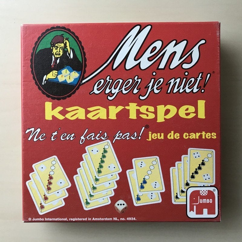 mens erger je niet luxe kaartspel, Hobby en Vrije tijd, Ophalen of Verzenden, Zo goed als nieuw, Jumbo