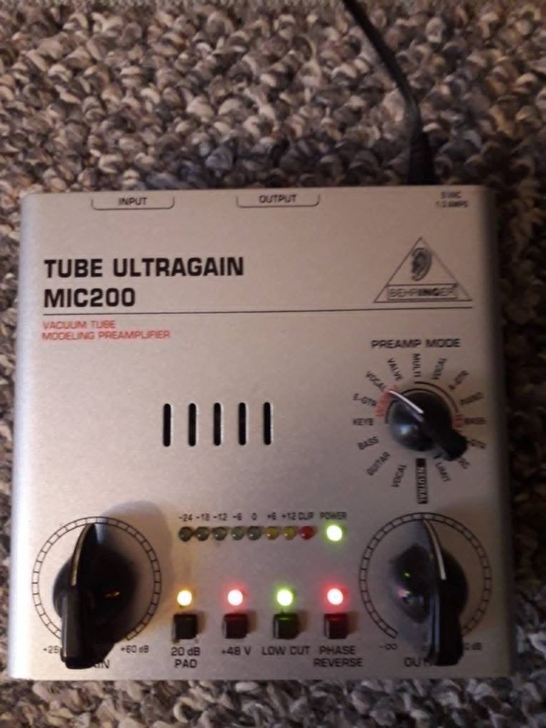 Tube ultragain MIC200 PREAMP -Guyker Hot-Rails, Verzenden, Zo goed als nieuw, Elektrische gitaar