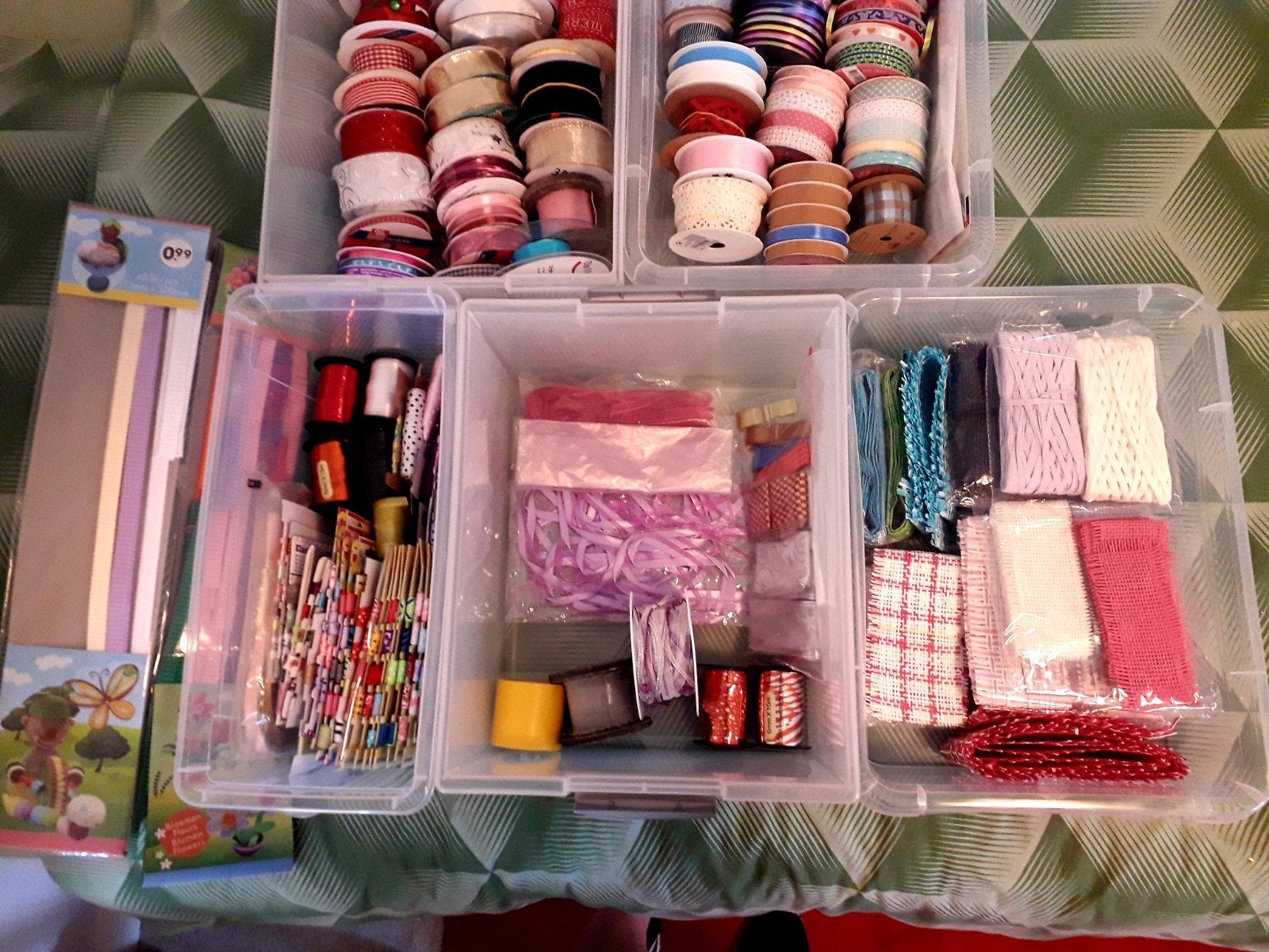 band en lint voor scrapbook, Ophalen, Zo goed als nieuw, Versiering of Embellishment
