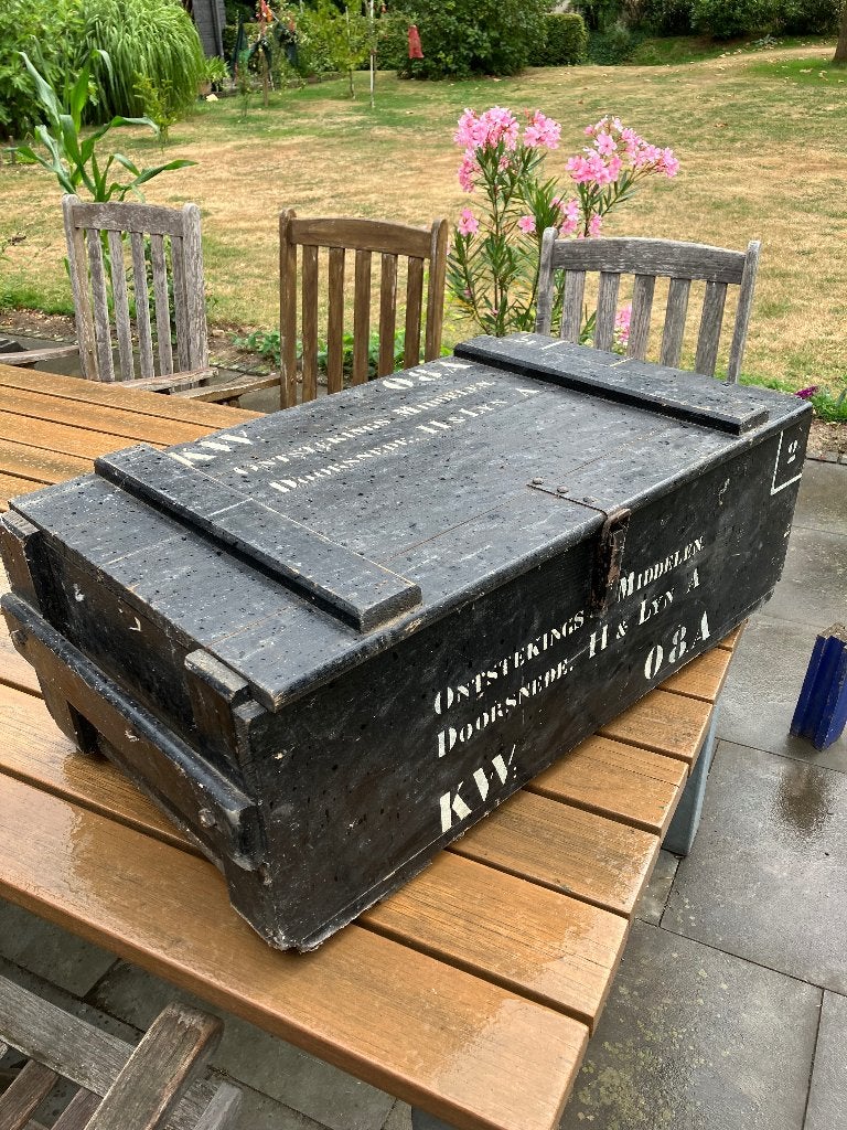 Houten kist leger kist munitie kist, Gebruikt, 50 tot 100 cm, Ophalen of Verzenden, 75 tot 100 cm