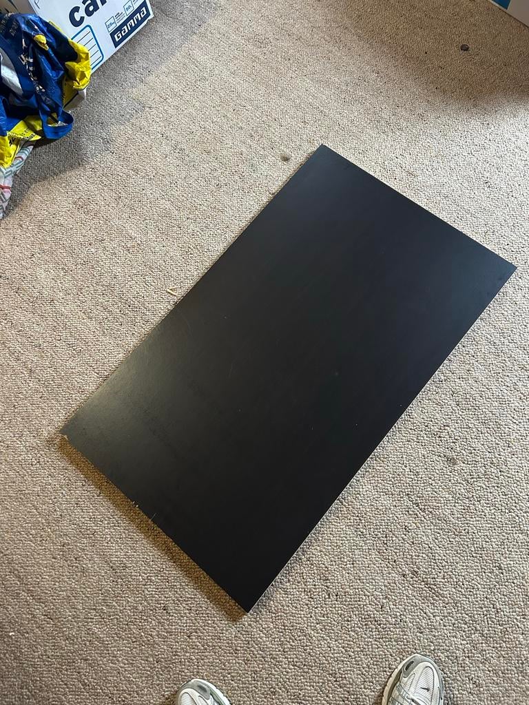 Ikea Pax plank zwart 100x60cm (kleine beschadiging), Ophalen, Gebruikt