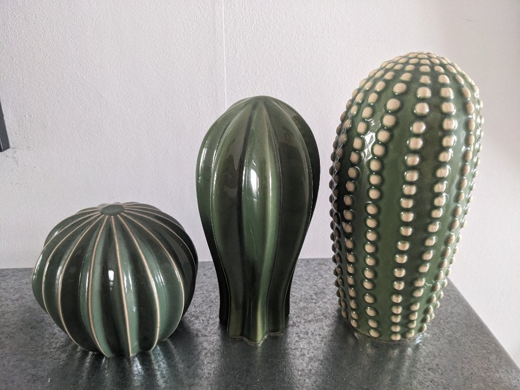 IKEA cactus beeldjes decoratie set, Groen, Ophalen of Verzenden, Zo goed als nieuw, Modern