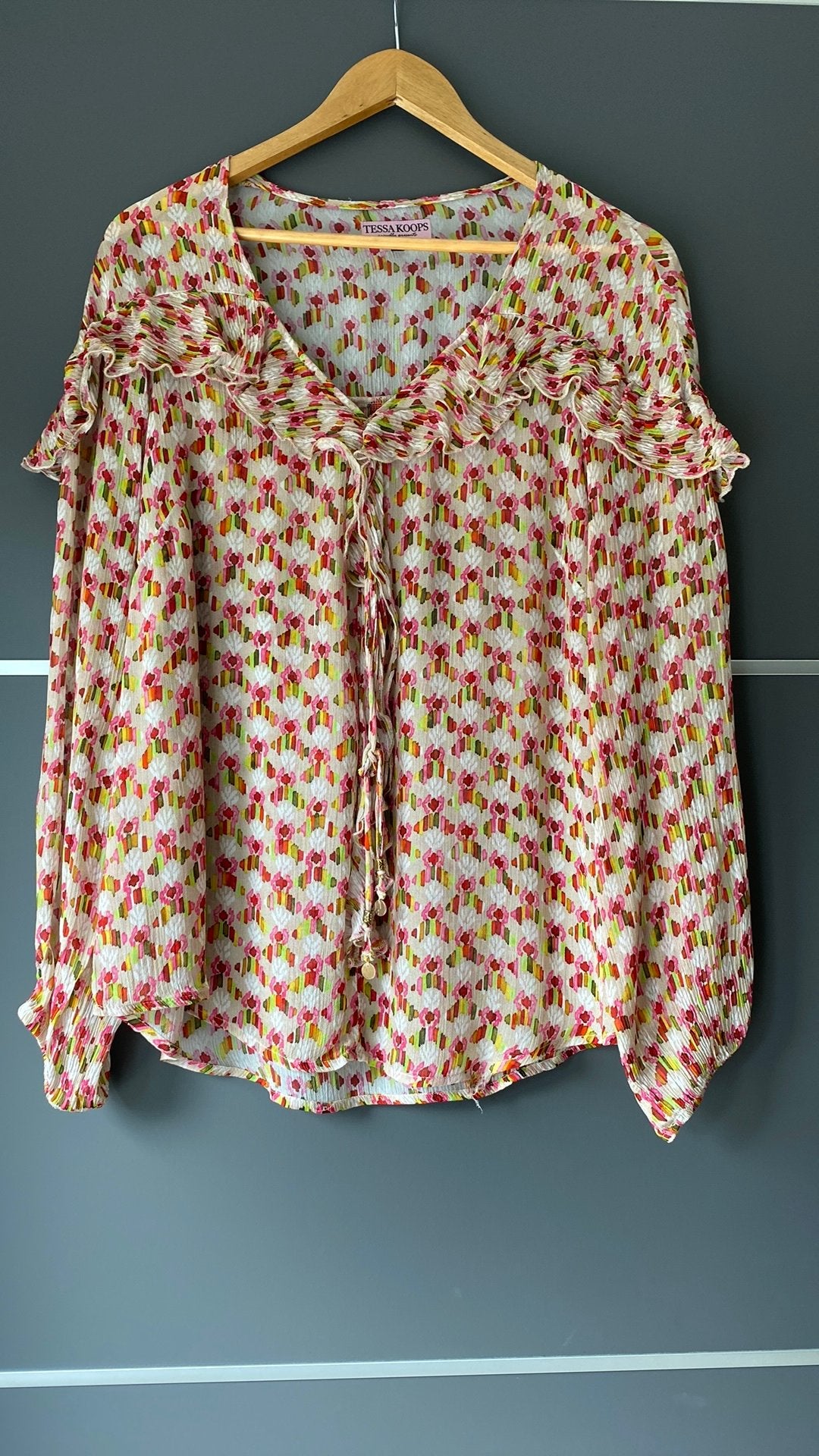 Prachtige blouse Tessa Koops xl, Kleding | Dames, Ophalen of Verzenden, Zo goed als nieuw, Maat 46/48 (XL) of groter, Overige kleuren