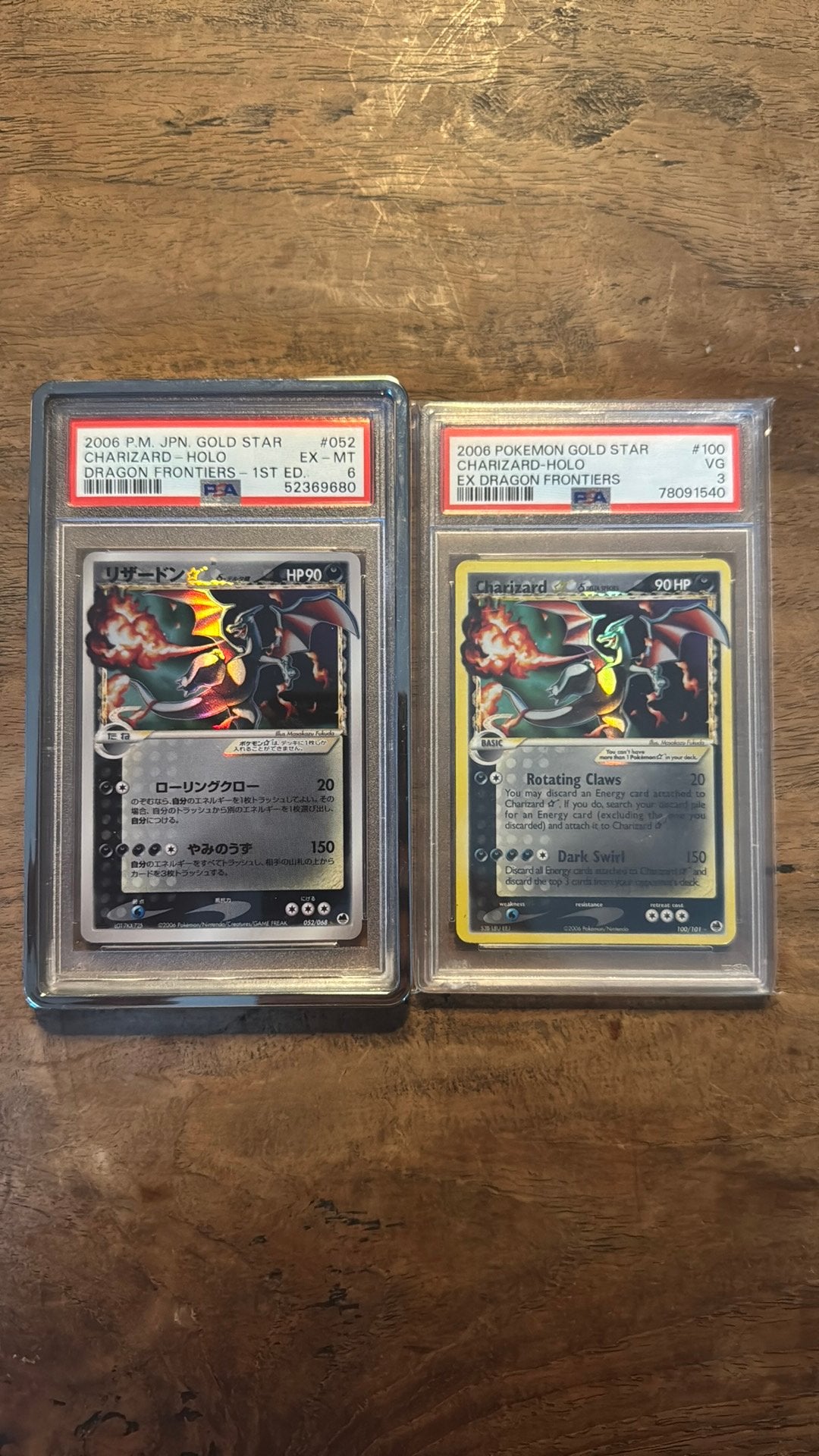 PSA Gold Star Charizard – Engels & Japans(1st edition), Hobby en Vrije tijd, Verzamelkaartspellen | Pokémon, Ophalen, Zo goed als nieuw