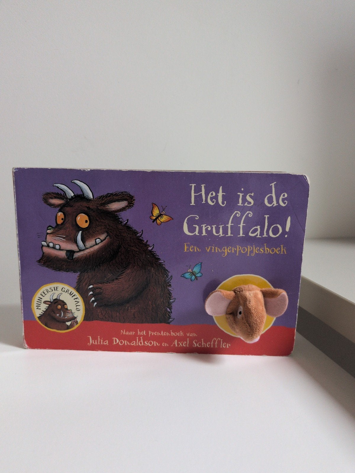 Het is de Gruffalo! Een vingerpopjesboek, Boeken, Ophalen of Verzenden, Julia Donaldson en Axel Scheffler, Uitklap-, Voel- of Ontdekboek