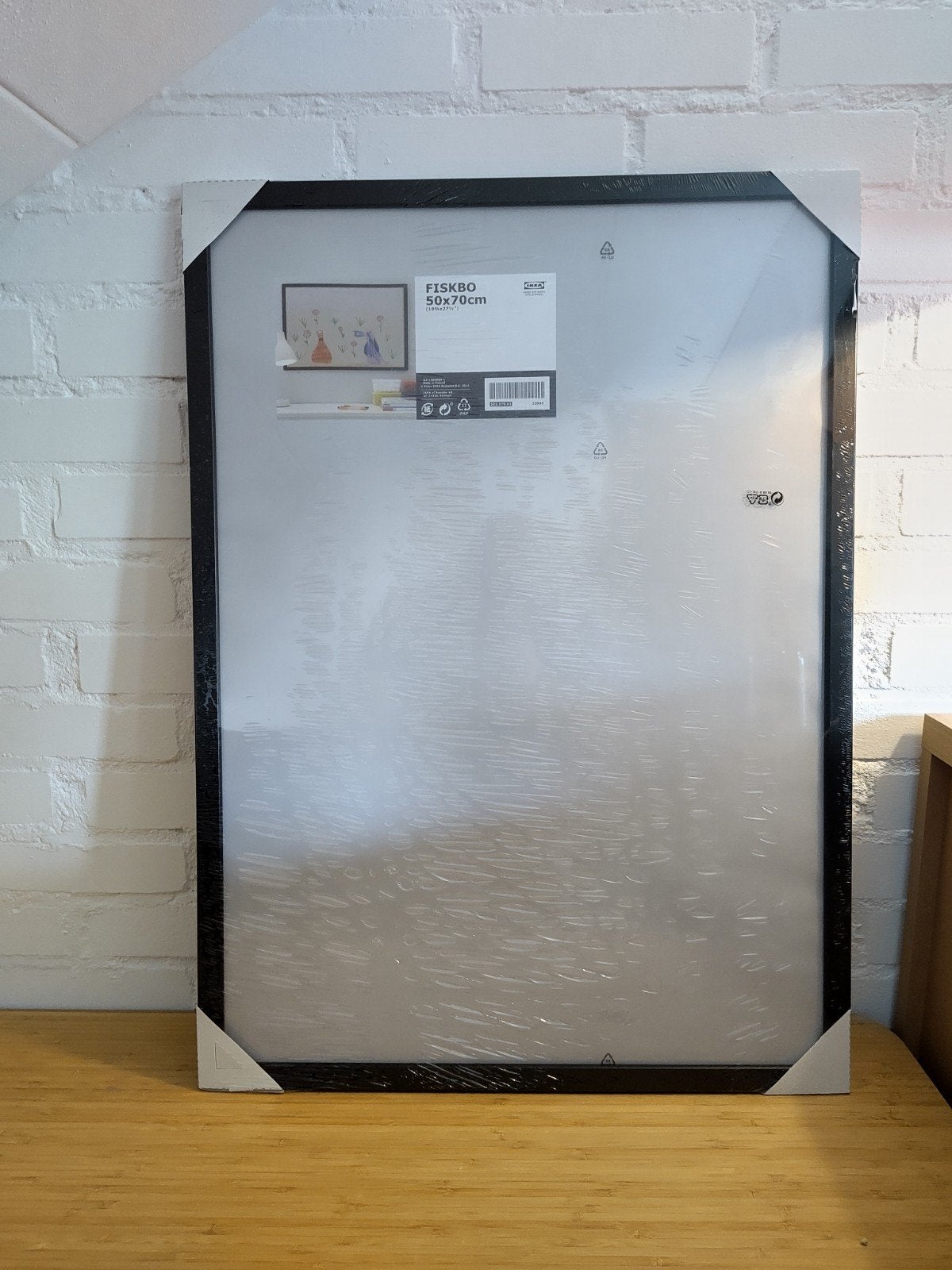 IKEA Fiskbo lijst 50x70cm - Zwart, nieuw in verpakking, Ophalen, Kunststof, Nieuw, Posterlijst