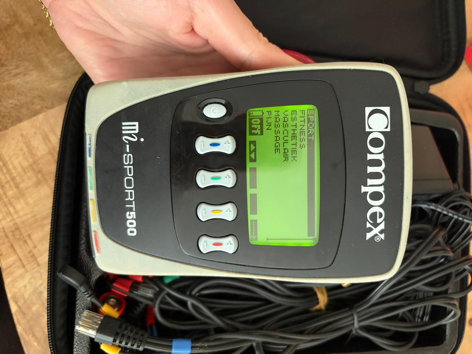 Compex Mi-Sport 500 Spiertrainer met accessoires, Ophalen, Gebruikt, Armen, Overige typen