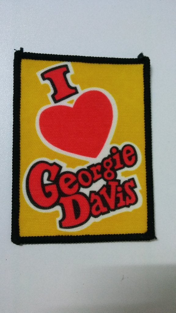 Georgie Davis artiest muziek patch embleem Kees Rietveld, Ophalen of Verzenden, Nieuw, Kleding