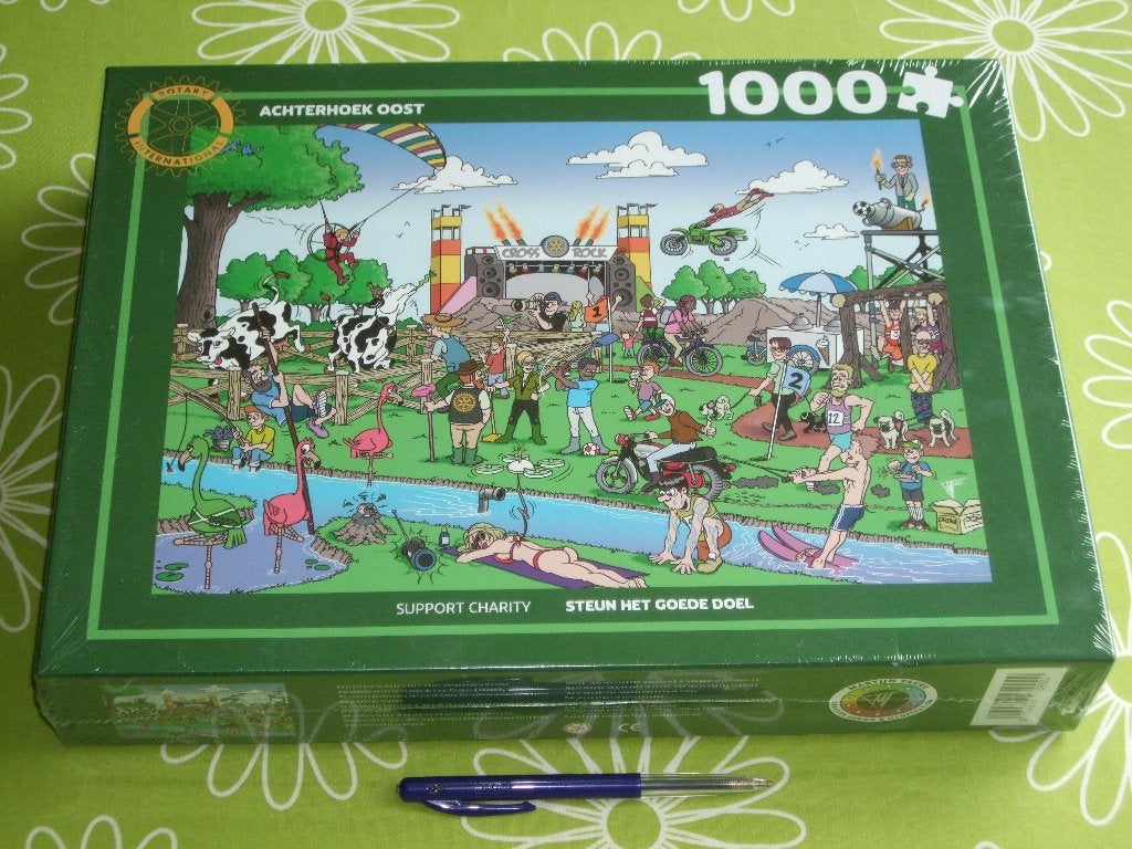 Nieuw in seal: Cartoonpuzzel Achterhoek Oost - Rotary, Ophalen of Verzenden, 500 t/m 1500 stukjes, Nieuw, Legpuzzel