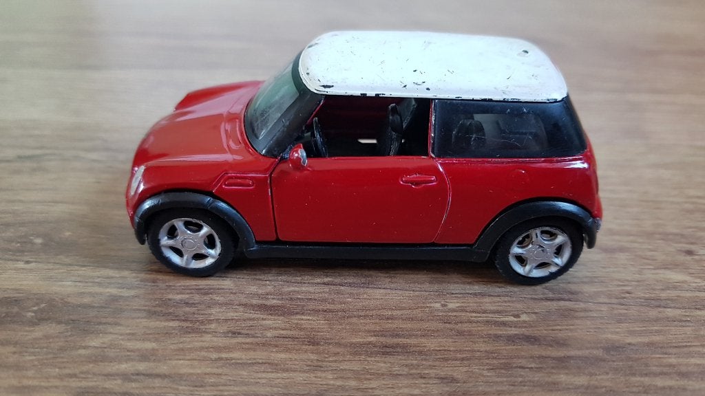 Mini Cooper Schaalmodel Rood Maisto, Ophalen of Verzenden, Gebruikt, Auto