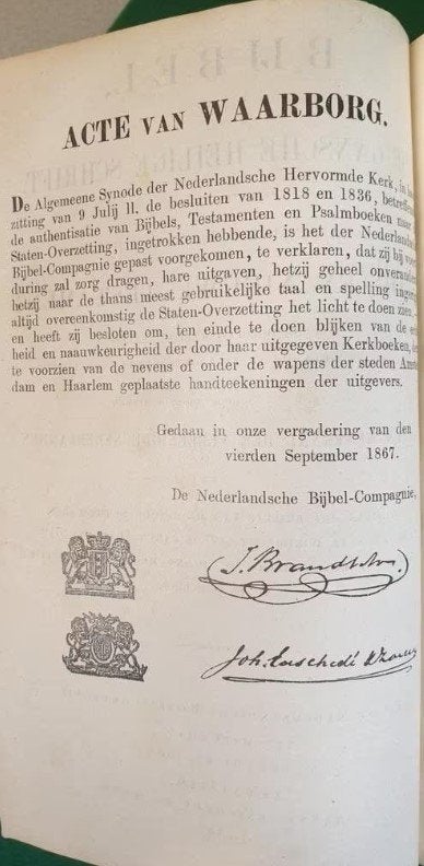 Oude Bijbel - 1903 Amsterdam J Brand en Zoon Enschede Zonen, Ophalen of Verzenden, Bijbel