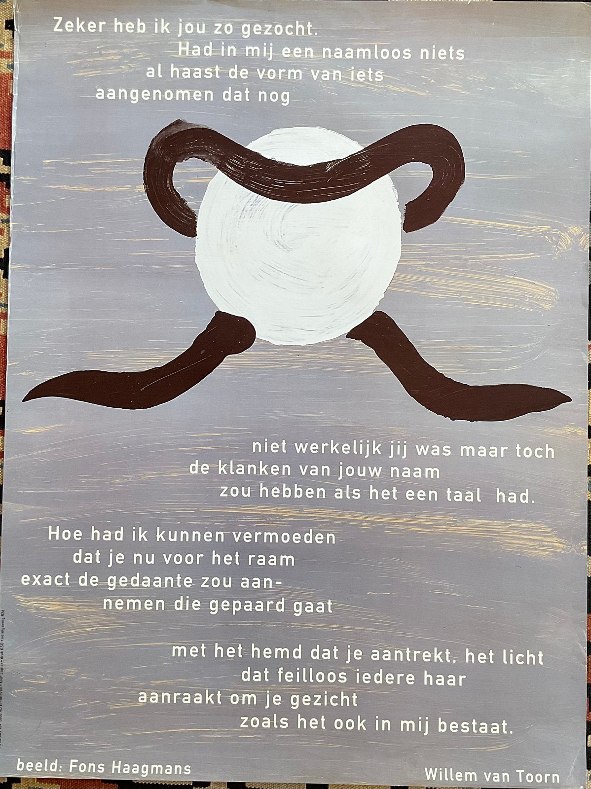Vintage poster Fons Haagmans en WiIlem van Toorn, 1993, Antiek en Kunst, Ophalen of Verzenden