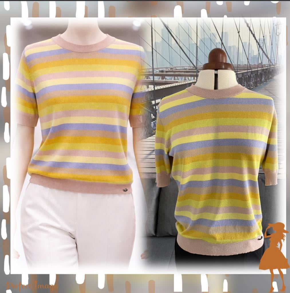 NÜMPH fijn gebreid retro 60s truitje in pastelkleuren-XL, Ophalen of Verzenden, Zo goed als nieuw, Maat 46/48 (XL) of groter, Overige kleuren