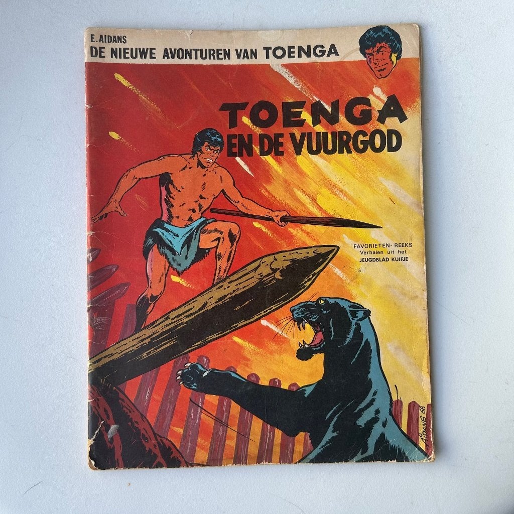 Toenga en de Vuurgod | 13 | Favorietenreeks | 1968 | 1e Druk, Boeken, Eén stripboek, Aidans, Ophalen, Gelezen