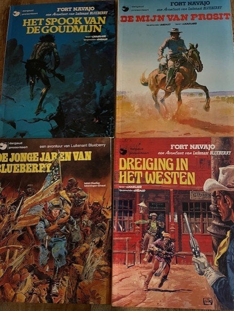 4x Luitenant Blueberry stripalbums koopje, Meerdere stripboeken, Verzenden, Zo goed als nieuw